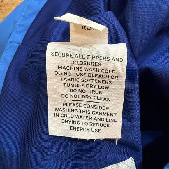 REI Girls Blue Waterproof Jacket - Size M (10-12) - Picture 7 of 7